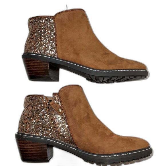 Sam Edelman Pryce Kids Glitter Bootie sz 4 - Picture 2 of 7